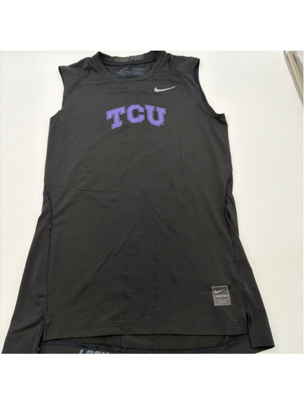 Men's TCU Nike Black Compression Tank Top M